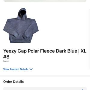 Yeezy Gap Hooded Fleece Sweater in Navy